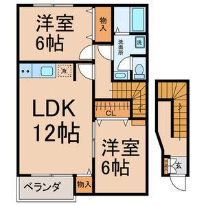 2LDK 間取り図