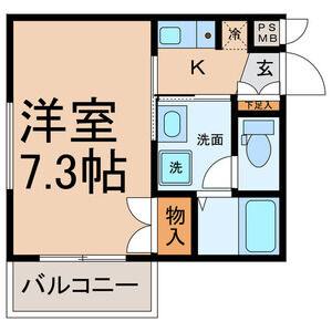 1K 間取り図