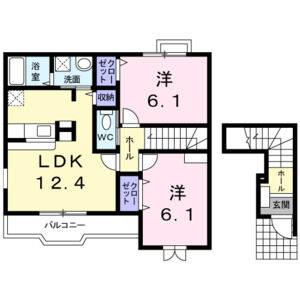 2LDK 間取り図