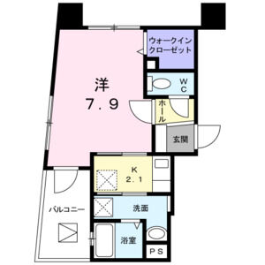 1K 間取り図