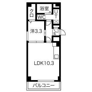 1LDK 間取り図