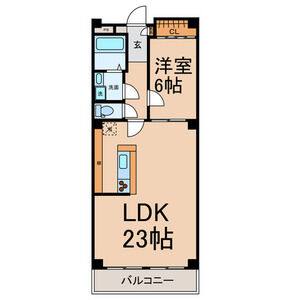 1LDK 間取り図