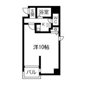 1DK 間取り図