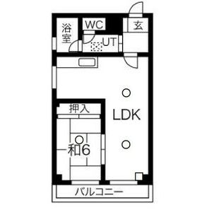 1LDK 間取り図