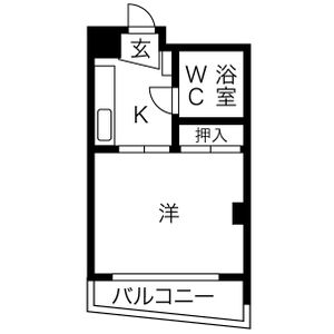 1K 間取り図