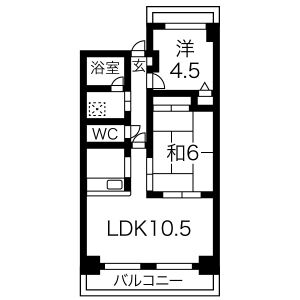 2LDK 間取り図
