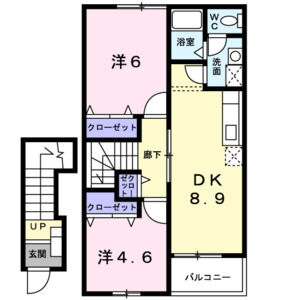 2DK 間取り図