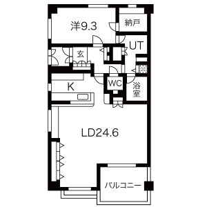 2LDK 間取り図