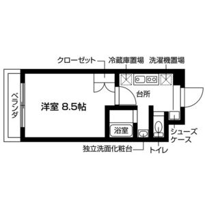 1K 間取り図