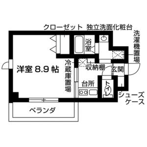 1K 間取り図