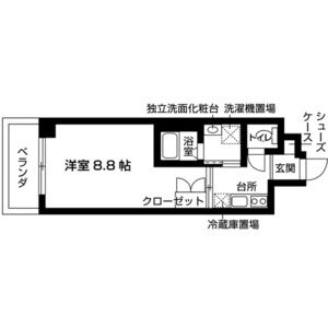 1K 間取り図