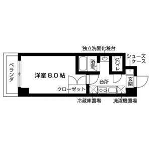 1K 間取り図