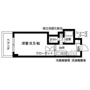 1K 間取り図