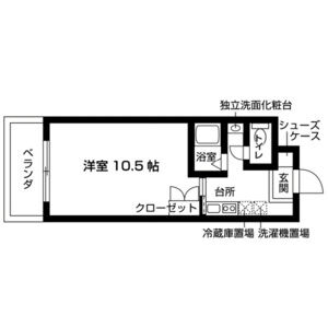 1K 間取り図