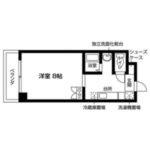 1K 間取り図