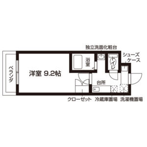 1K 間取り図