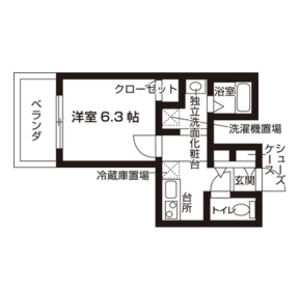 1K 間取り図