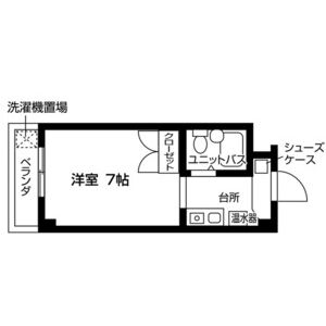 1K 間取り図