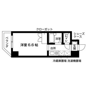 1K 間取り図