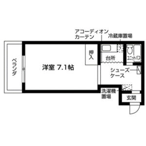 1K 間取り図