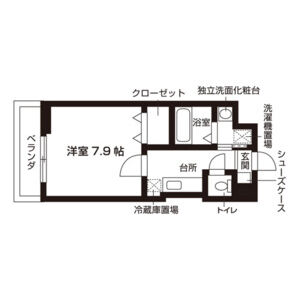 1K 間取り図