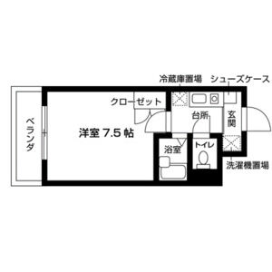 1K 間取り図