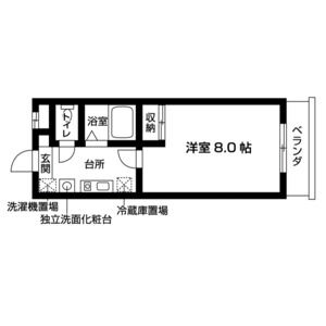 1K 間取り図