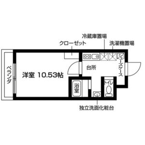 1K 間取り図