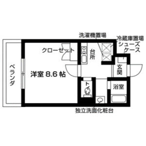 1K 間取り図