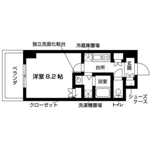 1K 間取り図