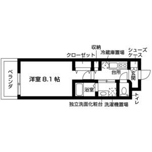 1K 間取り図