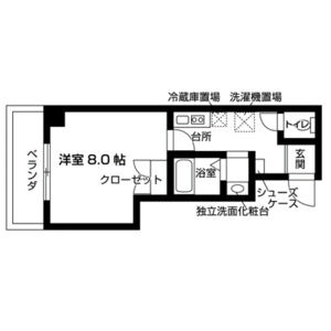 1K 間取り図