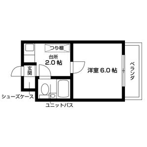 1K 間取り図