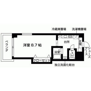 1K 間取り図
