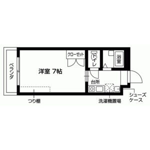 1K 間取り図