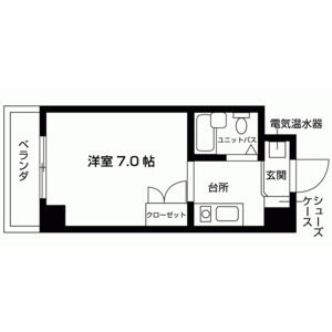 1K 間取り図