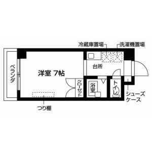 1K 間取り図