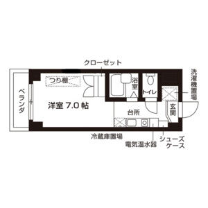 1K 間取り図