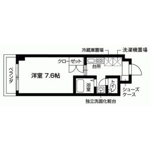1K 間取り図