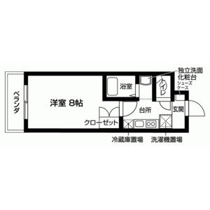 1K 間取り図