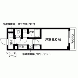 1K 間取り図