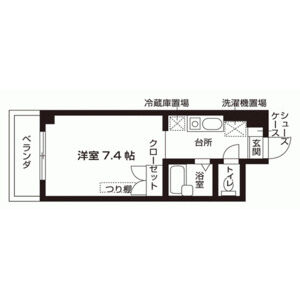 1K 間取り図