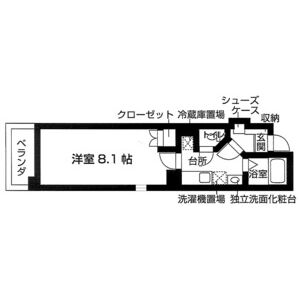 1K 間取り図