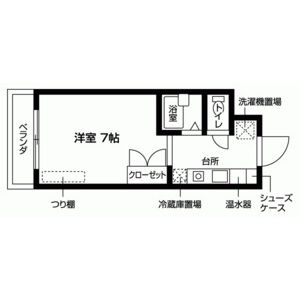 1K 間取り図