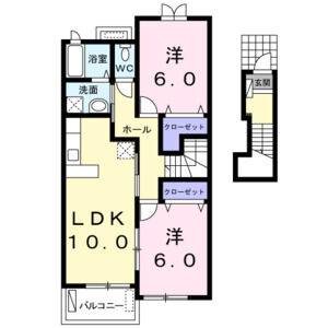 2LDK 間取り図