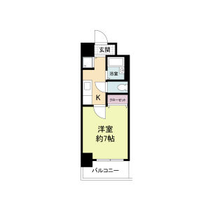 1K 間取り図