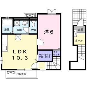 1LDK 間取り図