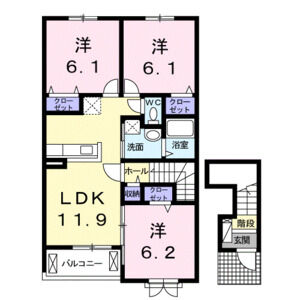 3LDK 間取り図