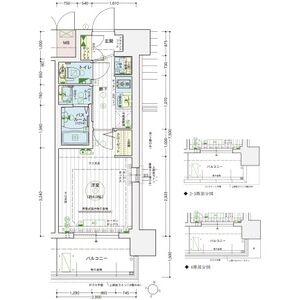 1K 間取り図