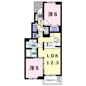 2LDK 間取り図